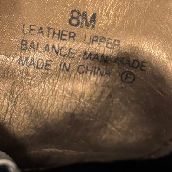 Y2K Vintage Prima Royale Black Leather Lace-Up Ankle Boots, size 8 - Picture 7 of 7